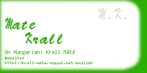 mate krall business card